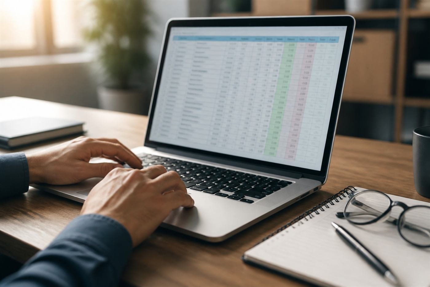Filtering a publisher sheet on a laptop